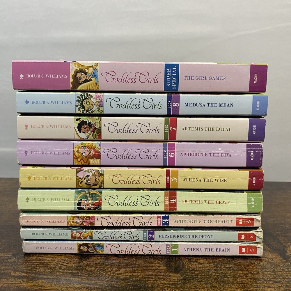 Lot of 9  THE GODDESS GIRLS Series By Holub/Williams Books #1-8 & Super Special
